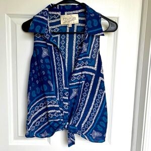 Rory Beca Sleeveless 100% Silk Shirt